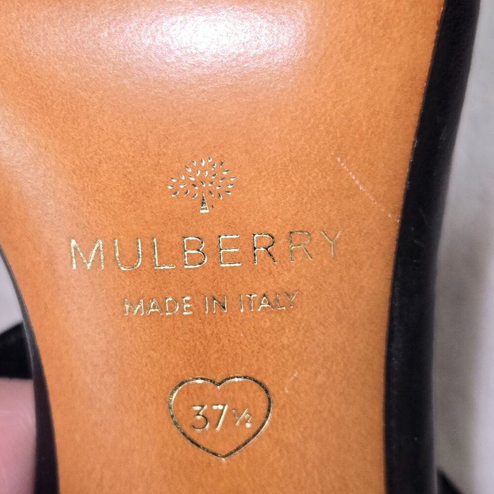 Mulberry Leather Sandals black, Size EU 37.5, made in Italy - Picture 6 of 12